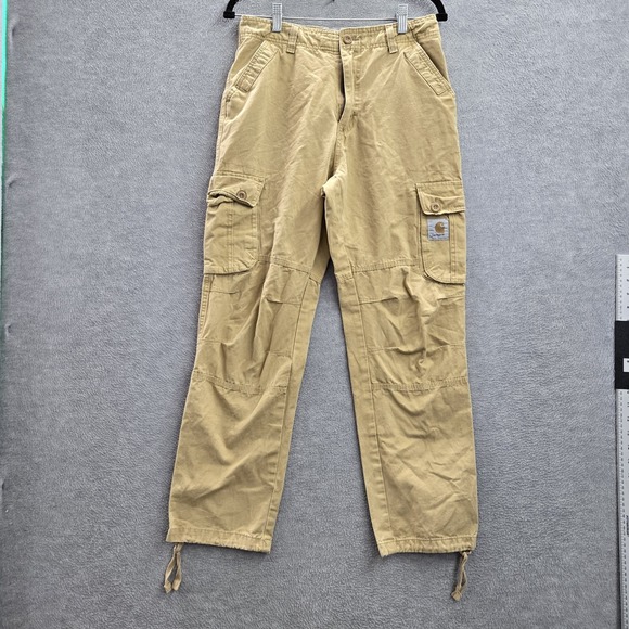 Carhartt Men Pants M Brown Cargo Work In Progress Canvas Gorpcore Aviation 28